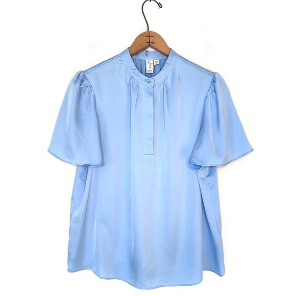 Joie Tops - Joie Light Blue Short Sleeve Blouse Size Medium